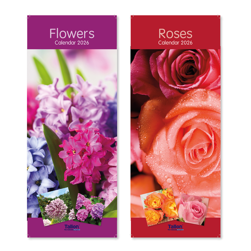 Super Slim Calendar: Flowers & Roses