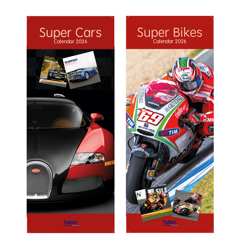 Super Slim Calendar: Bikes & Cars