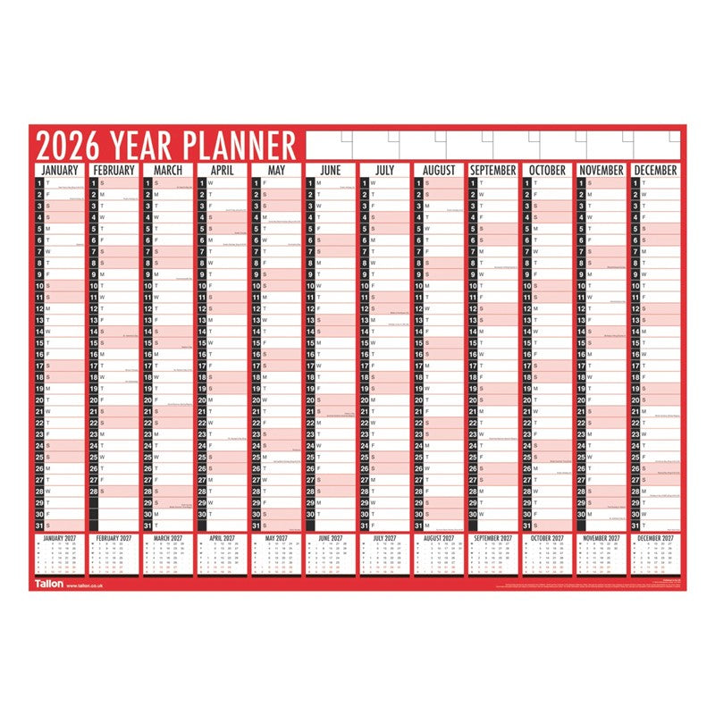 Full Year Wall Planner