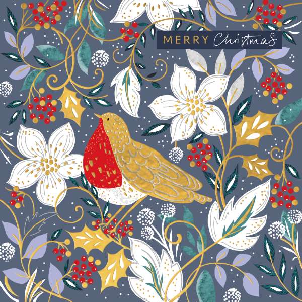 8 Luxury Noel Tatt Cards - Robin
