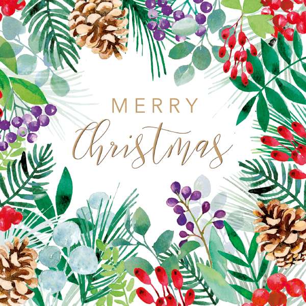 12 Premium Noel Tatt Cards - Festive Border