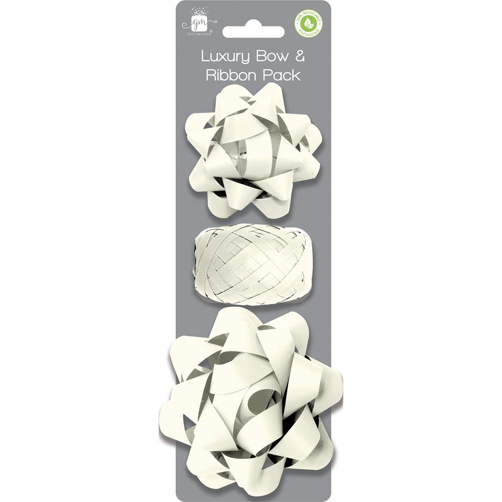 White Acc. Bow & Ribbon Set