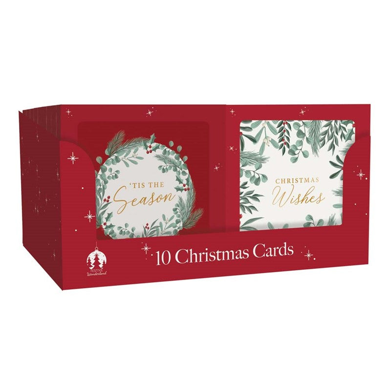 10 Square Cards - Wreath