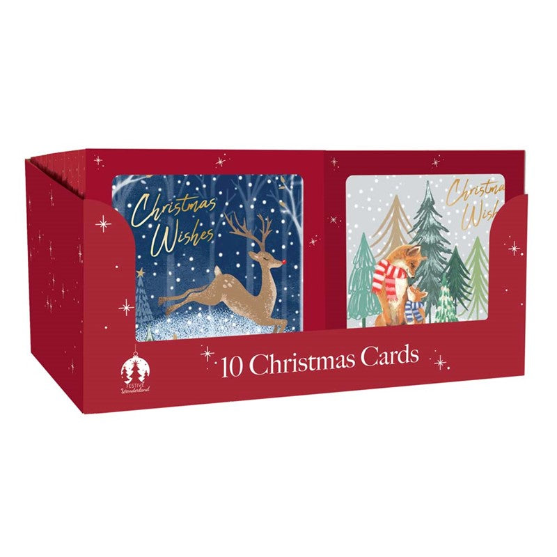 10 Square Cards - Country Woodland