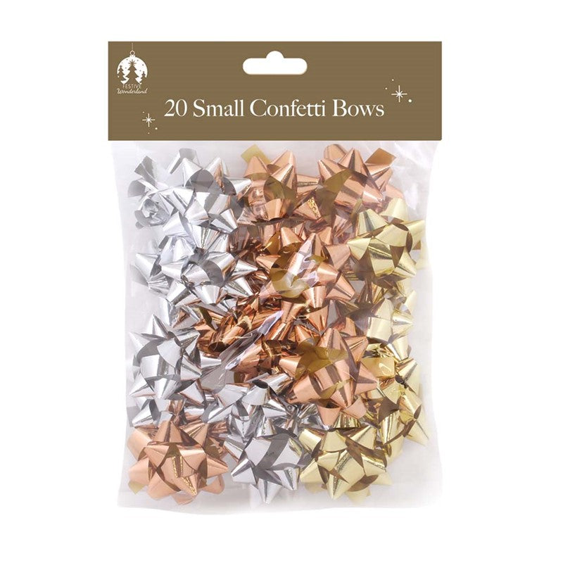20 Small Confetti Bows