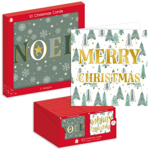 10 Square Cards - Seasonal Greetings