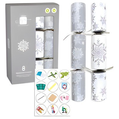 8 x 12" Silver & White Crackers