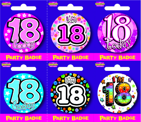 Età 18 Badges Żgħar x6