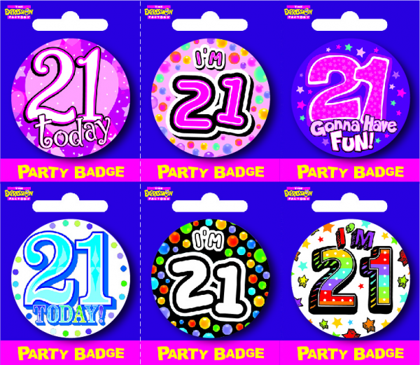 Età 21 Badges Żgħar x6