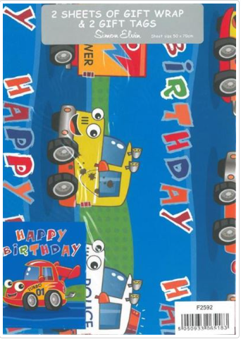Pack Wrap: 2 Sheets and 2 Tags