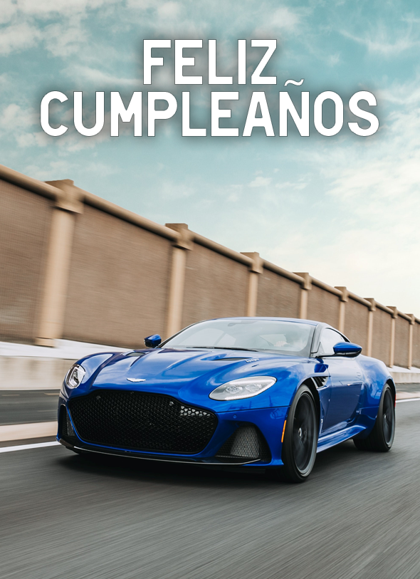 Feliz Cumpleaños Coche Azul