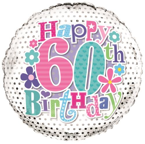 Age 60 Helium Balloons