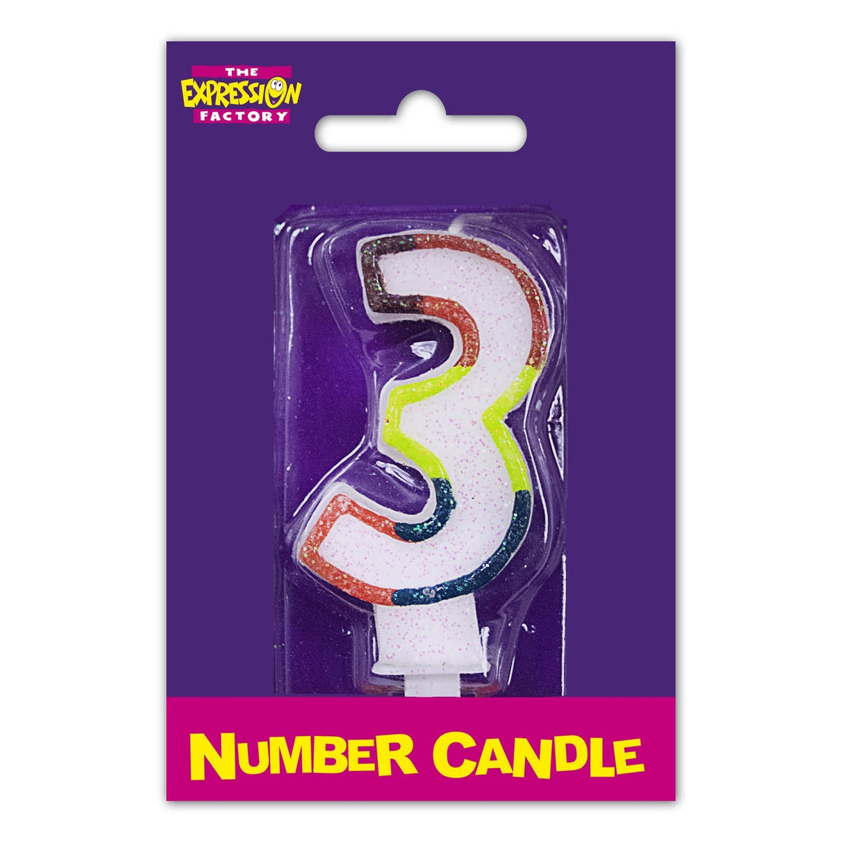 Number 3 Candle