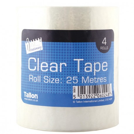 4 Rolls of Clear Tape