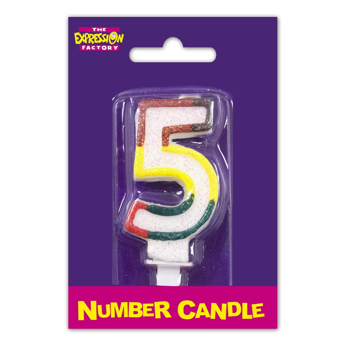 Number 5 Candle