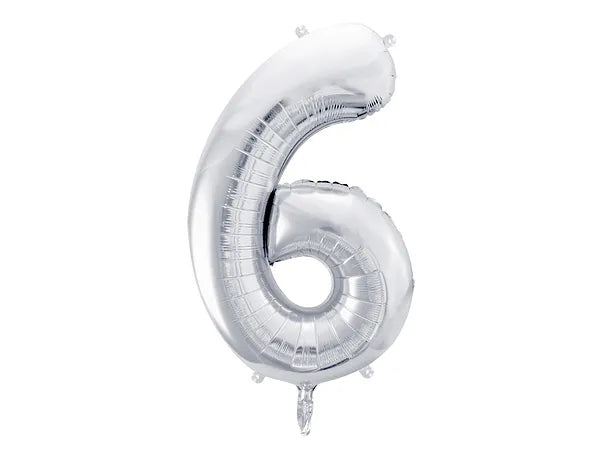 "6" Silver Helium Bużżieqa