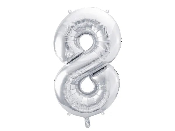 "8" Silver Helium Bużżieqa