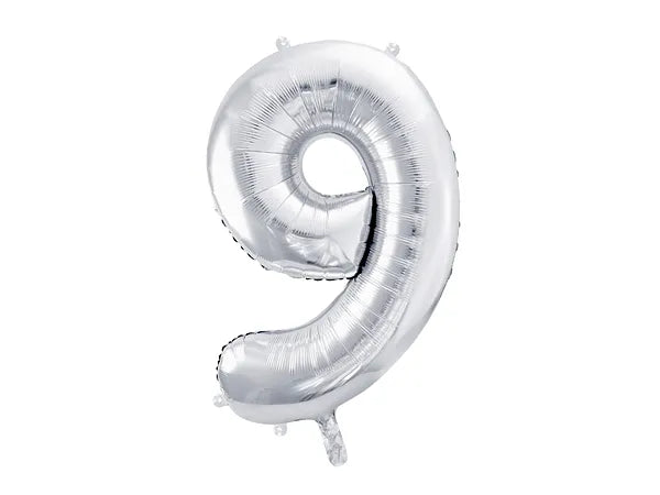 "9" Silver Helium Bużżieqa
