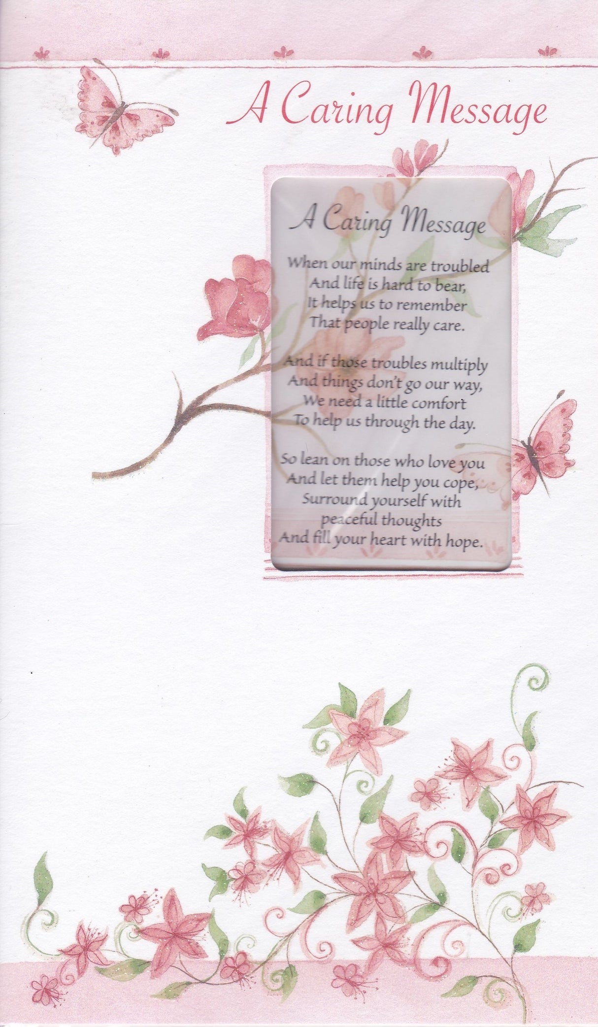A Caring Message Keepsake Card