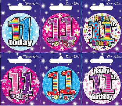 Age 11 Small Badges x6
