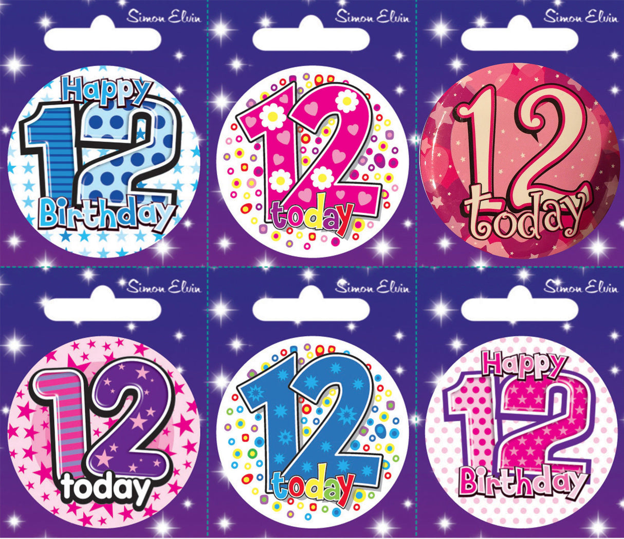 Età 12 Badges Żgħar x6