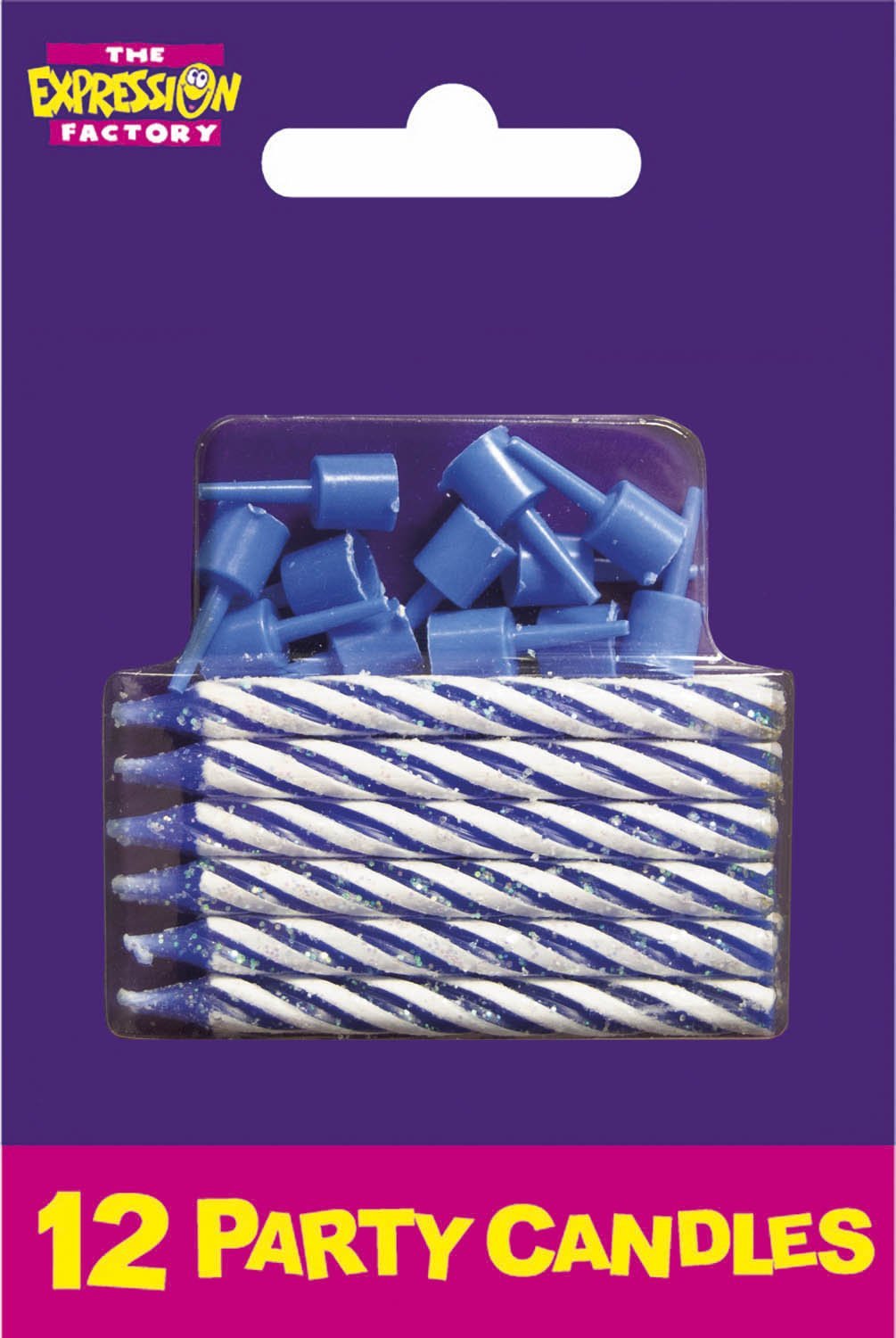 12 velas de fiesta azules
