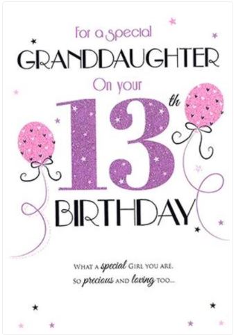 Granddaughter Age 13