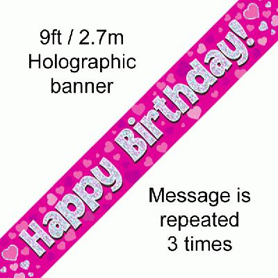 Happy Birthday Banner Femminili
