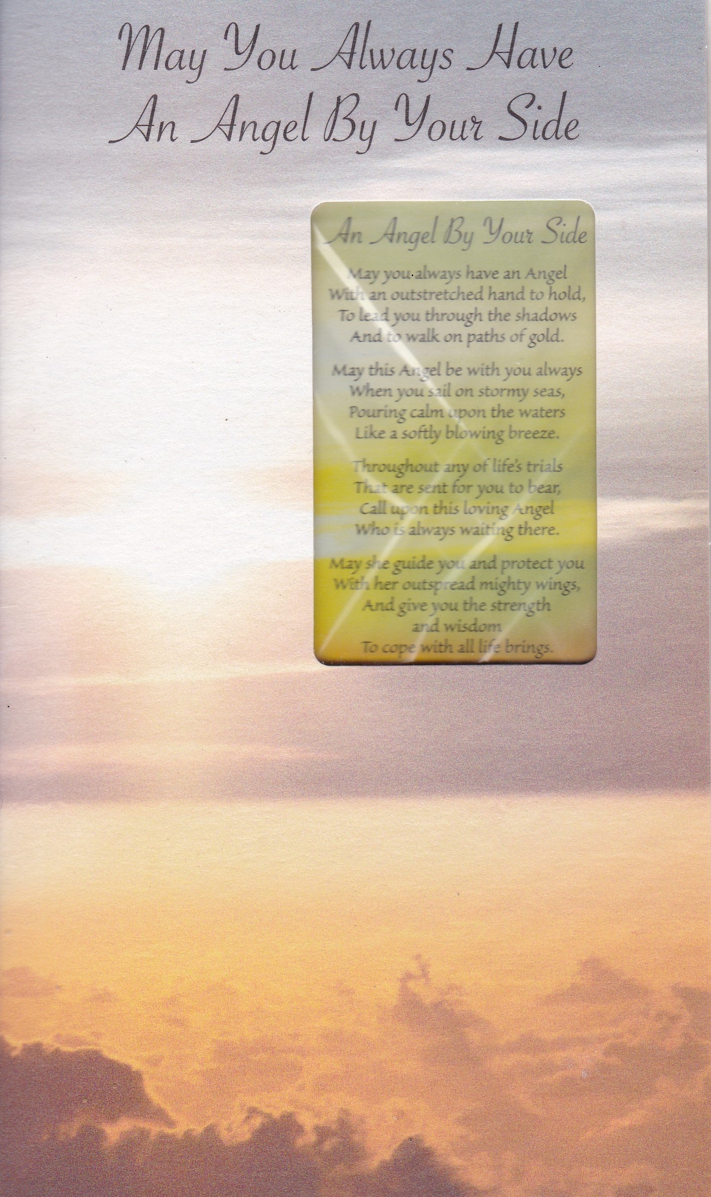 Angel by your side Keepsake Card