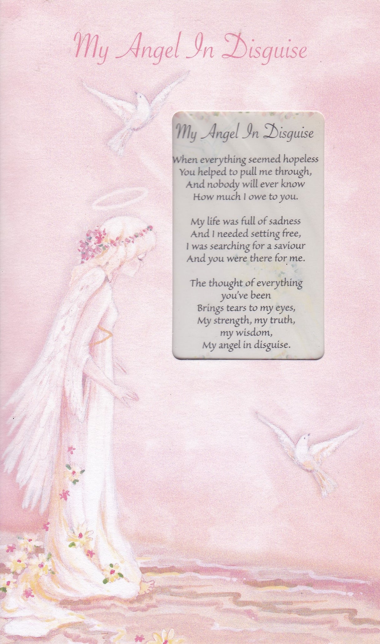 My Angel in Disguise Keepsake Card