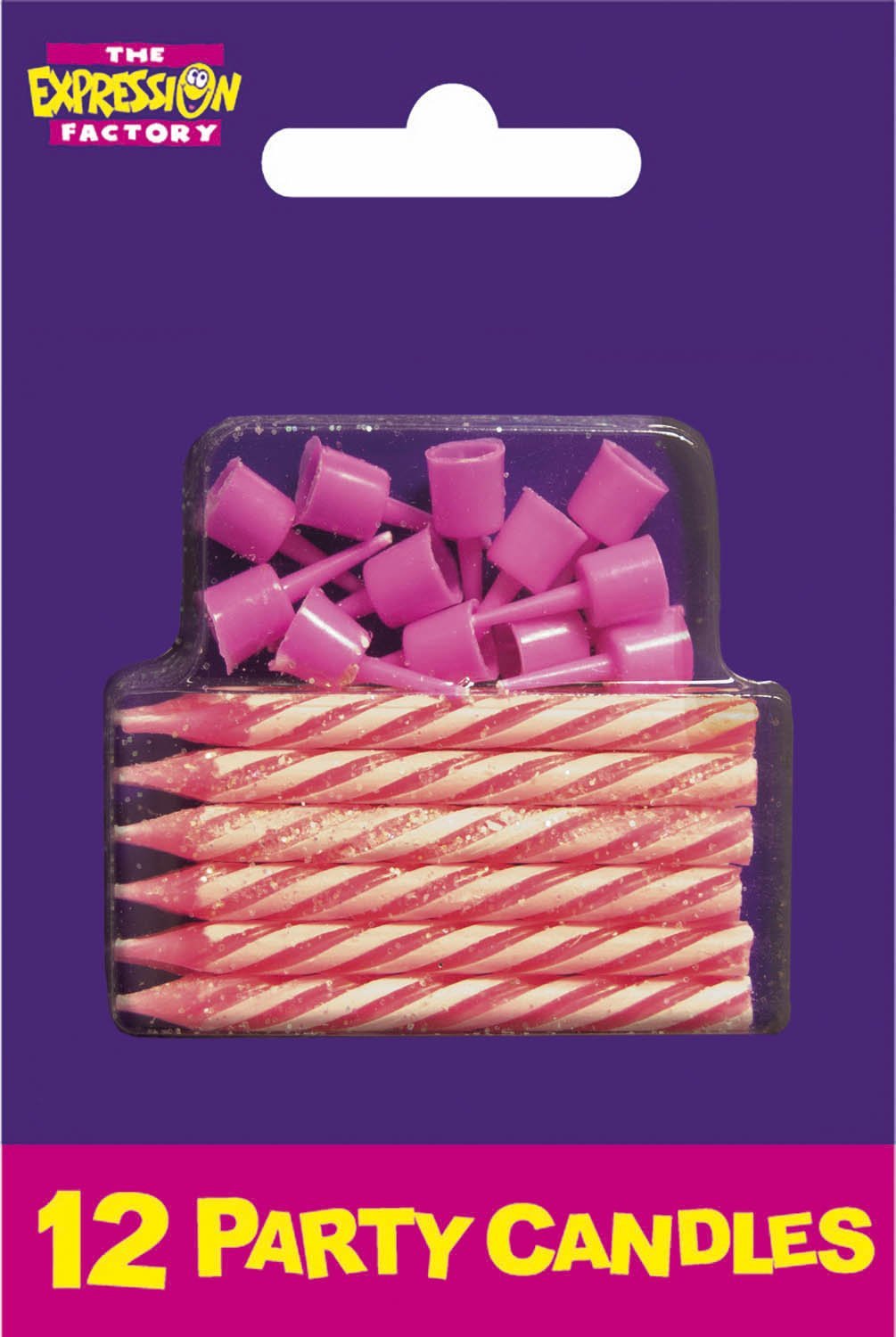 12 velas de fiesta rosadas