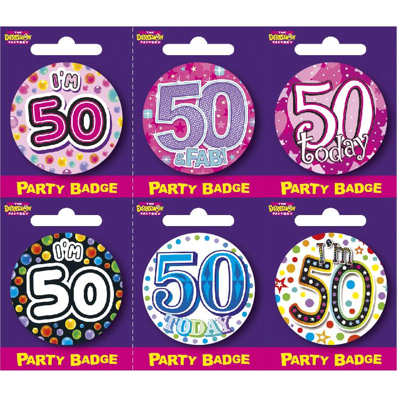 Età 50 Badges Żgħar x6
