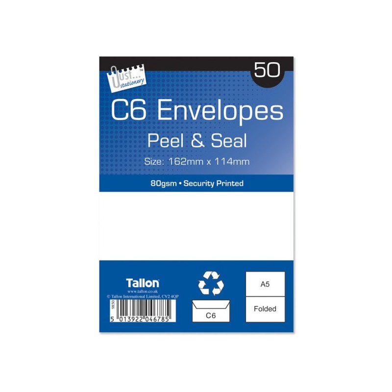 C6 White Envelopes