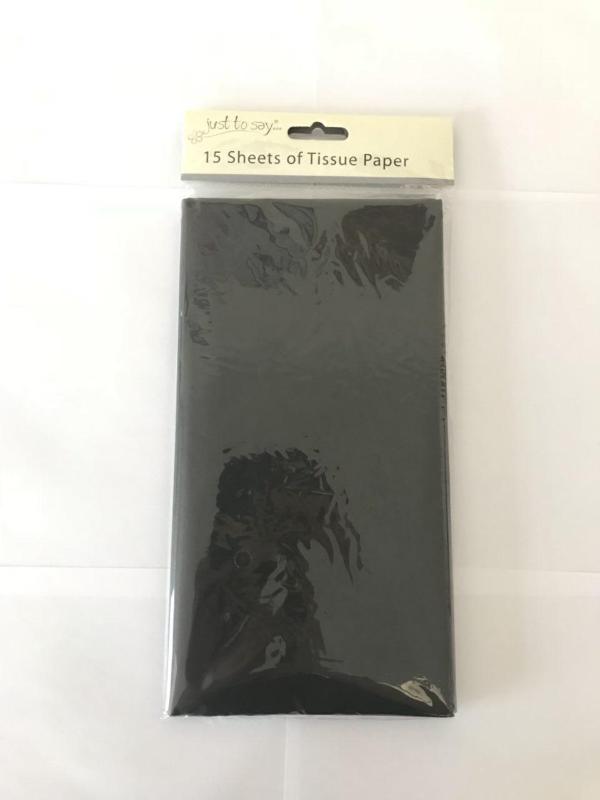 15 Sheets of Black Tissue Paper