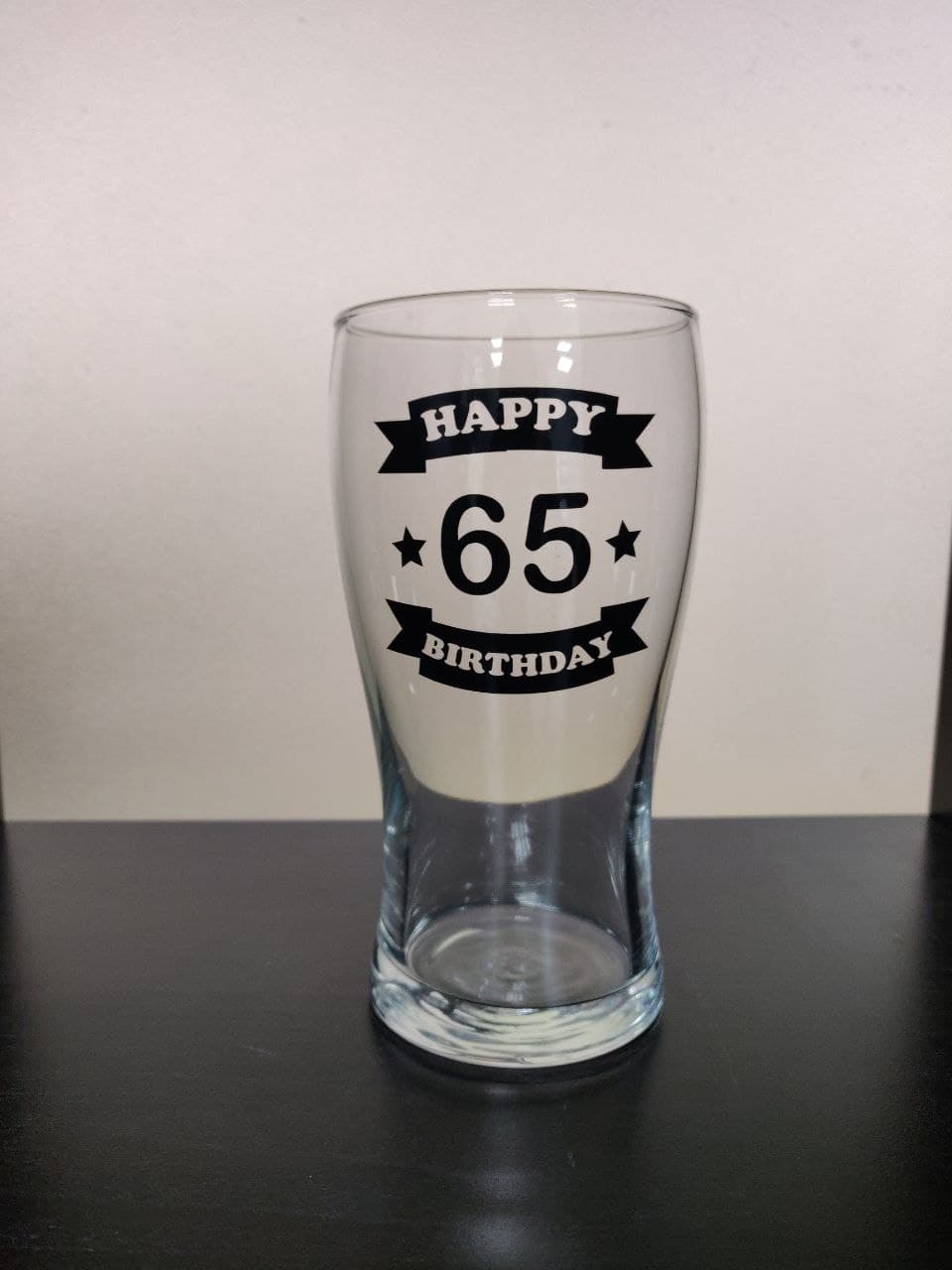 Pint Glass: Happy Birthday 65