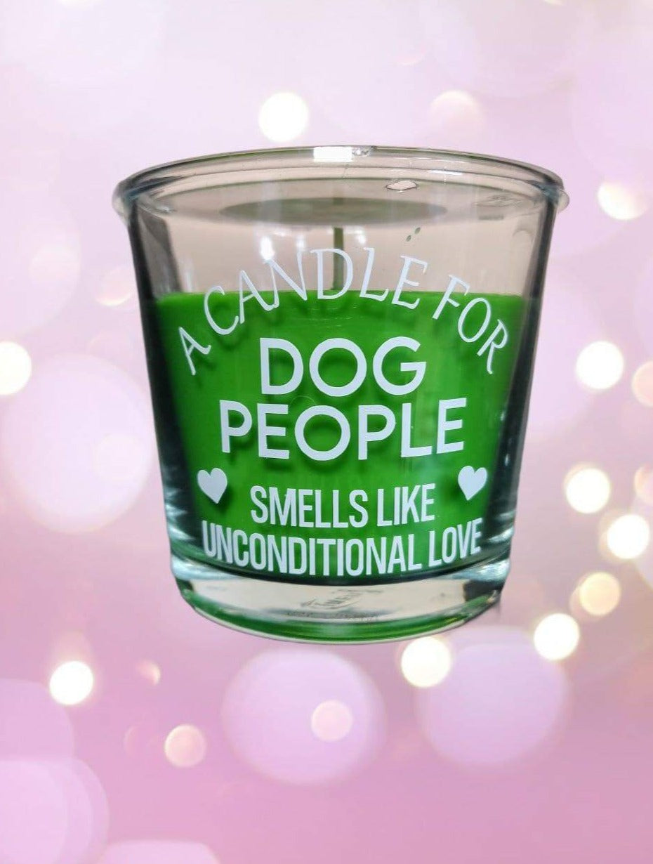 Large Candle: Dog People - Unconditional Love