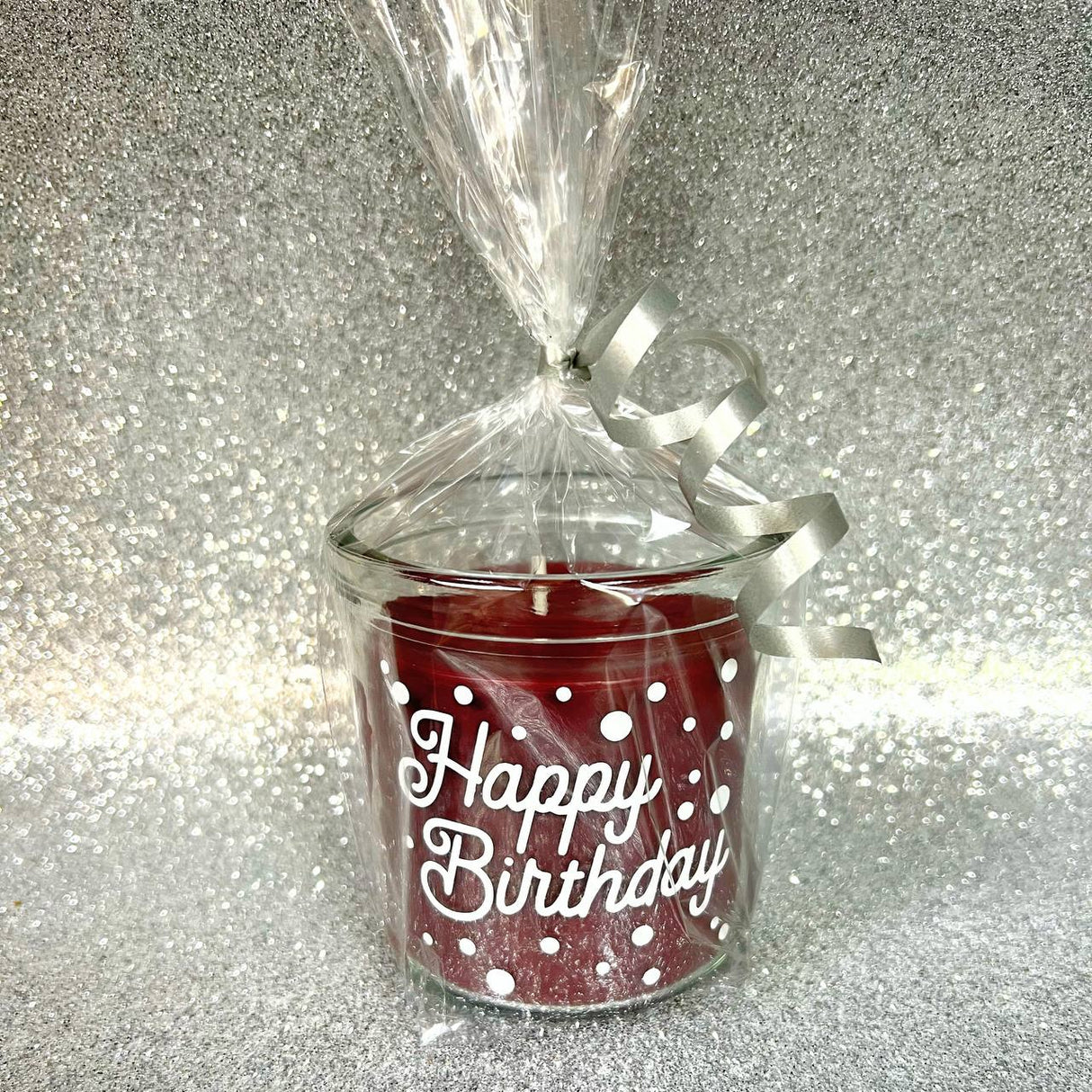 Large Candle: Happy Birthday Dots