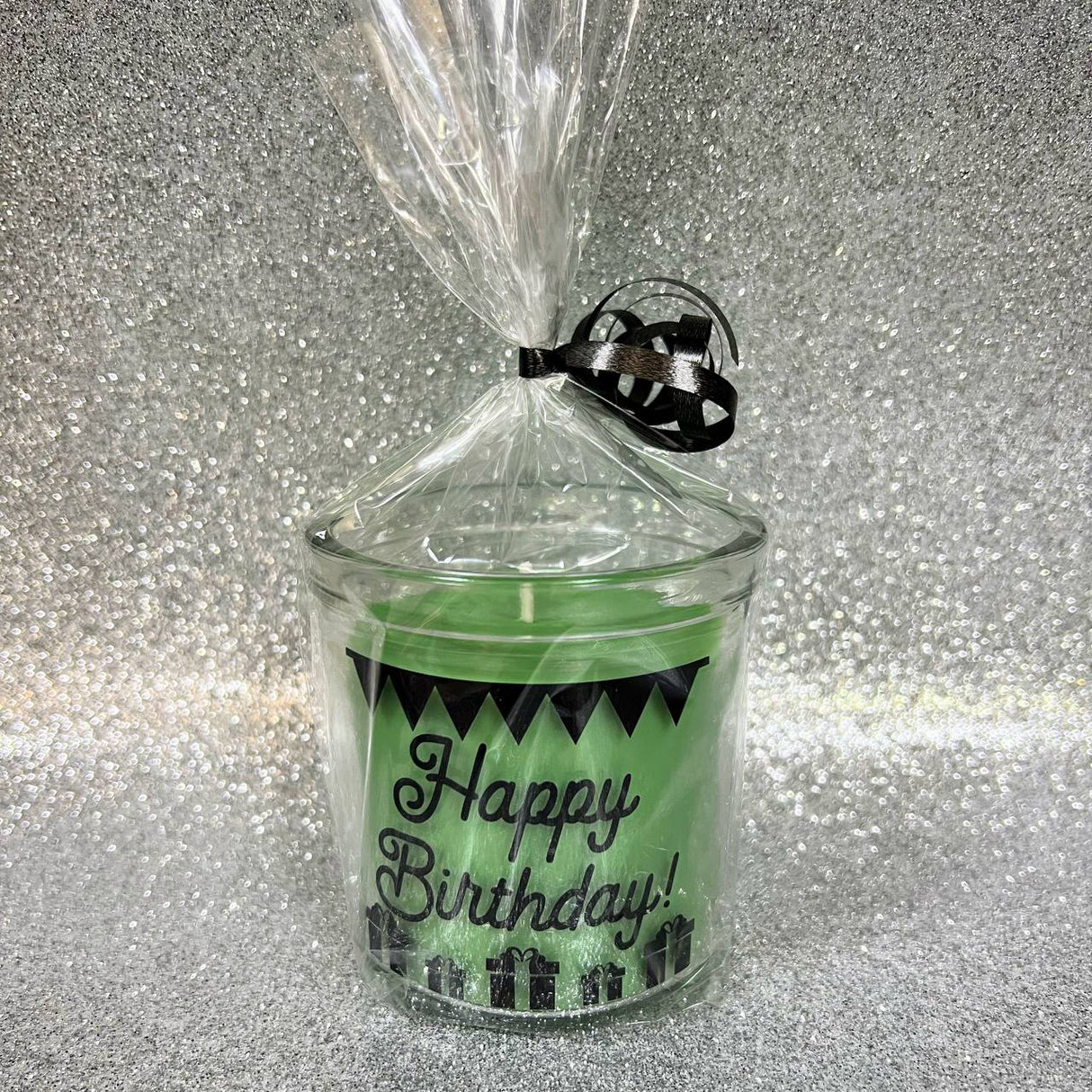 Large Candle: Happy Birthday Banner