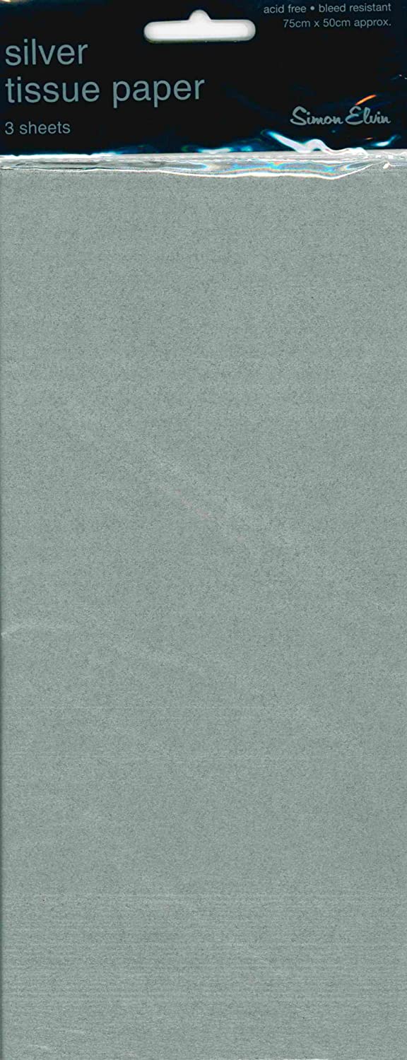 3 Sheets of Silver Tissue Paper