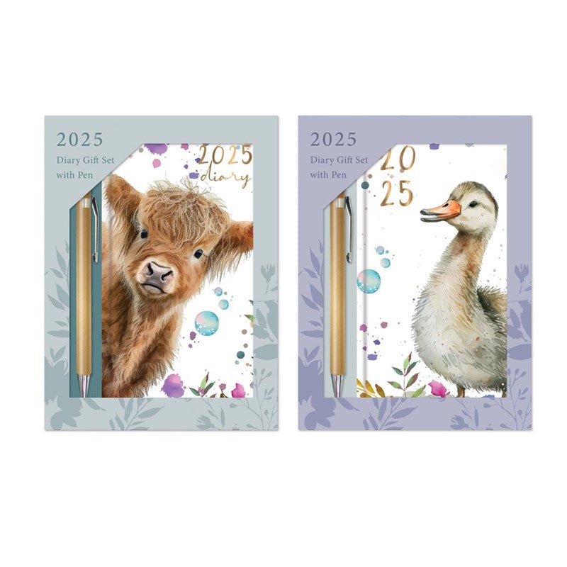 Gift Set: Animals Slim Diary & Pen