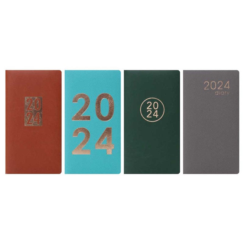 2024 Male Assorted Fabric Slim Diary