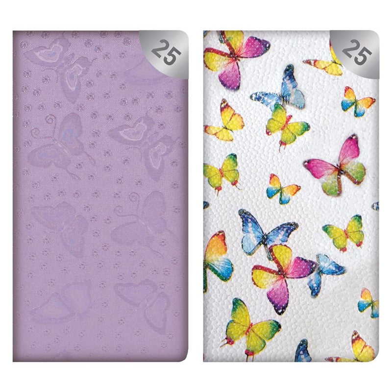 WTV Butterfly Fabric Slim Diary
