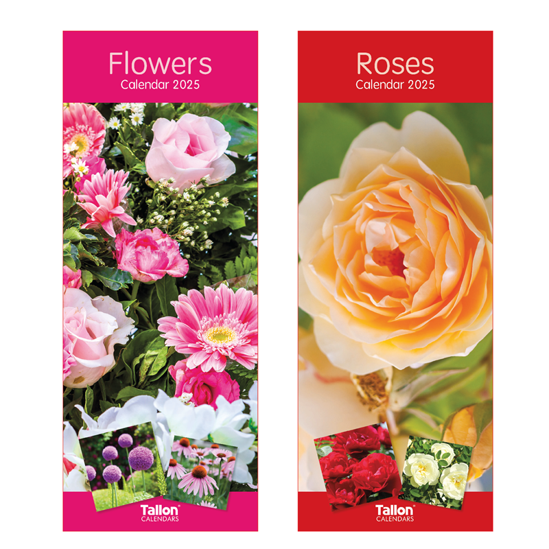 Super Slim Flowers, Roses Calendar