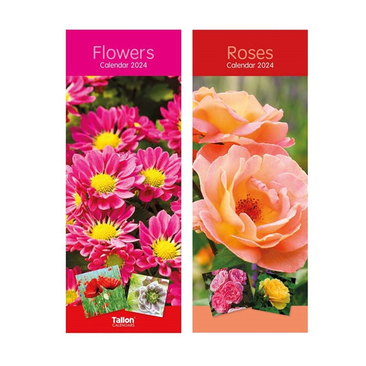2024 Flowers & Roses Super-Slim Calendar