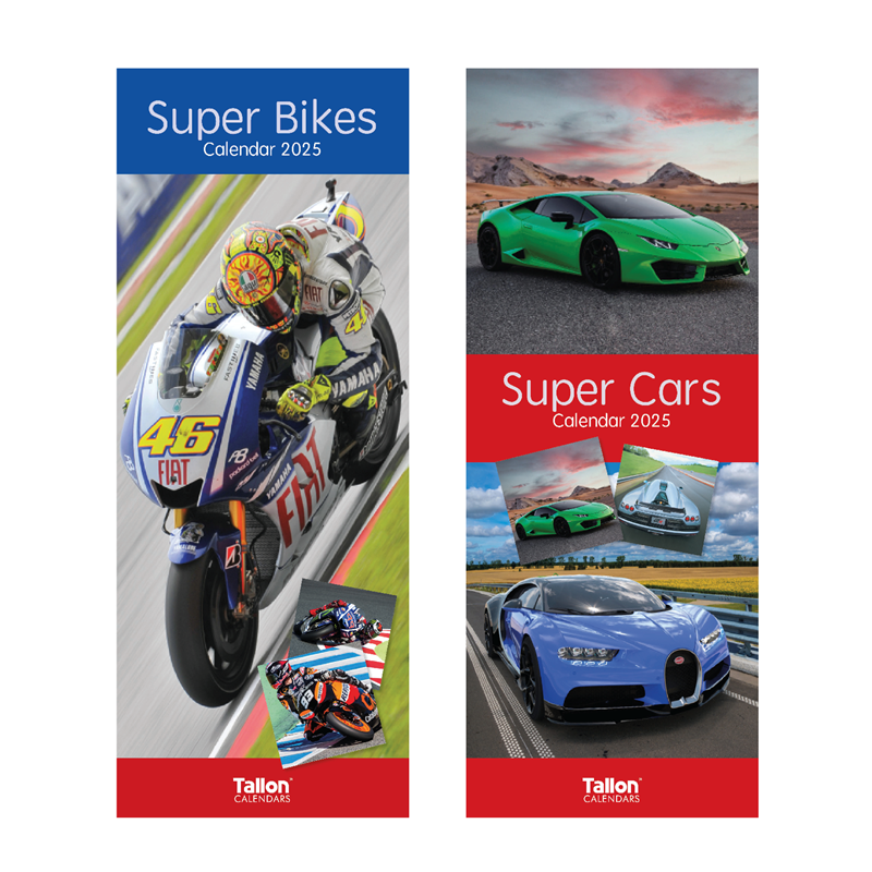 Super Slim Super Bikes, Super Cars Calendar