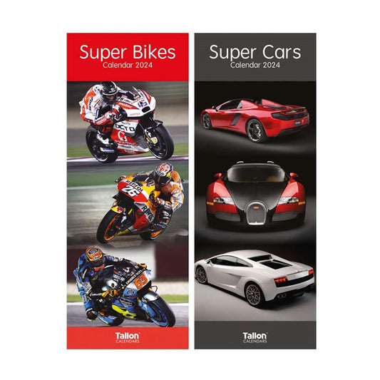 2024 Bikes & Cars Super-Slim Calendar