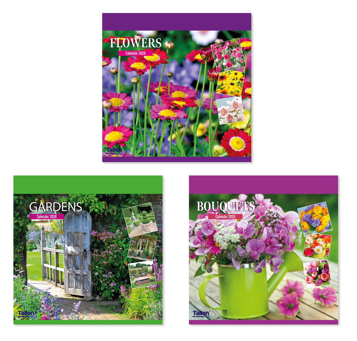Square Calendar: Bouquets, Flowers & Gardens