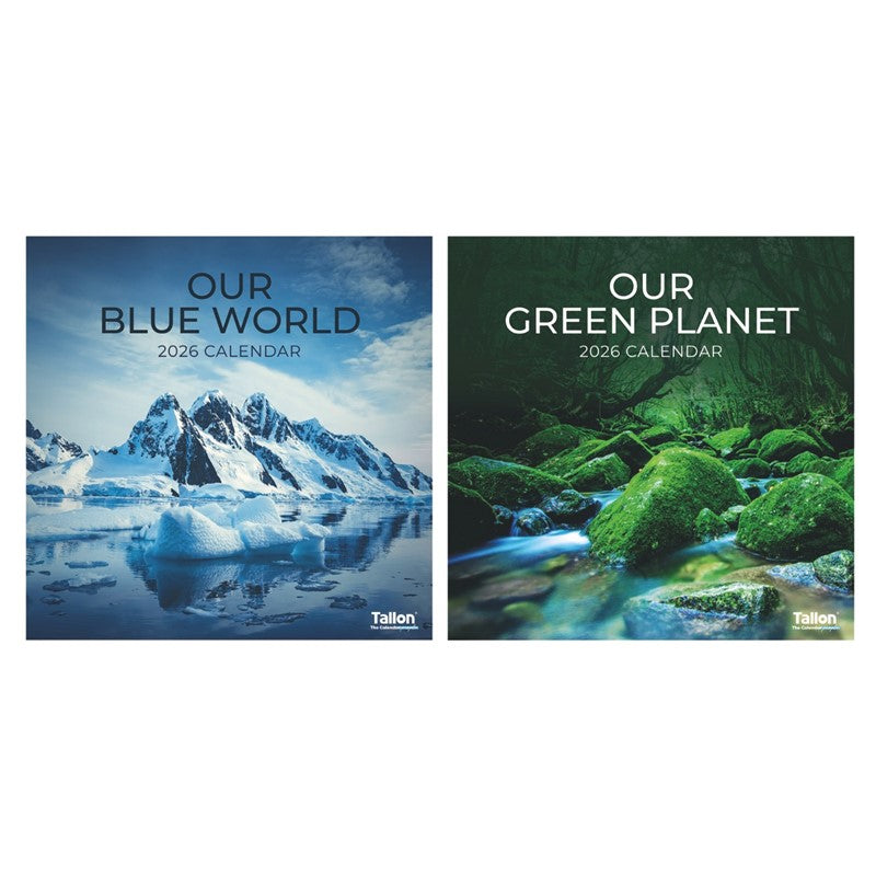 Square Calendar: Blue World, Green Planet