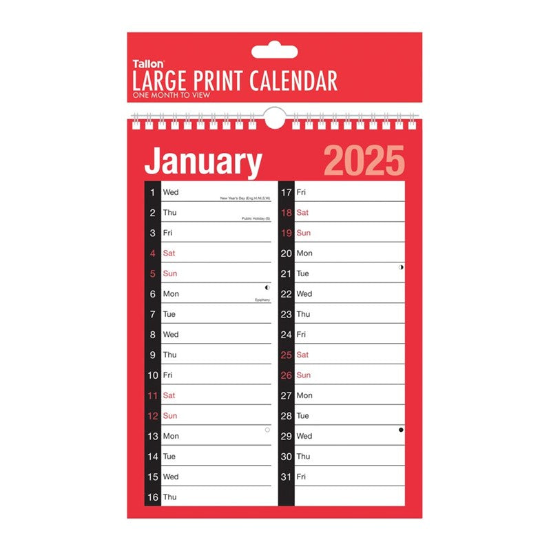 A4 Commercial Calendar