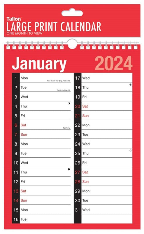 2024 A4 Commercial Calendar
